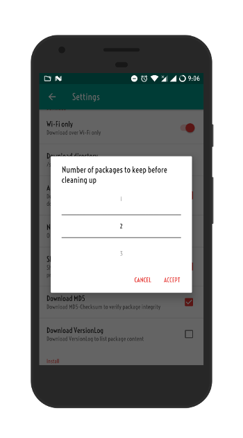 Keep packages Screenshot